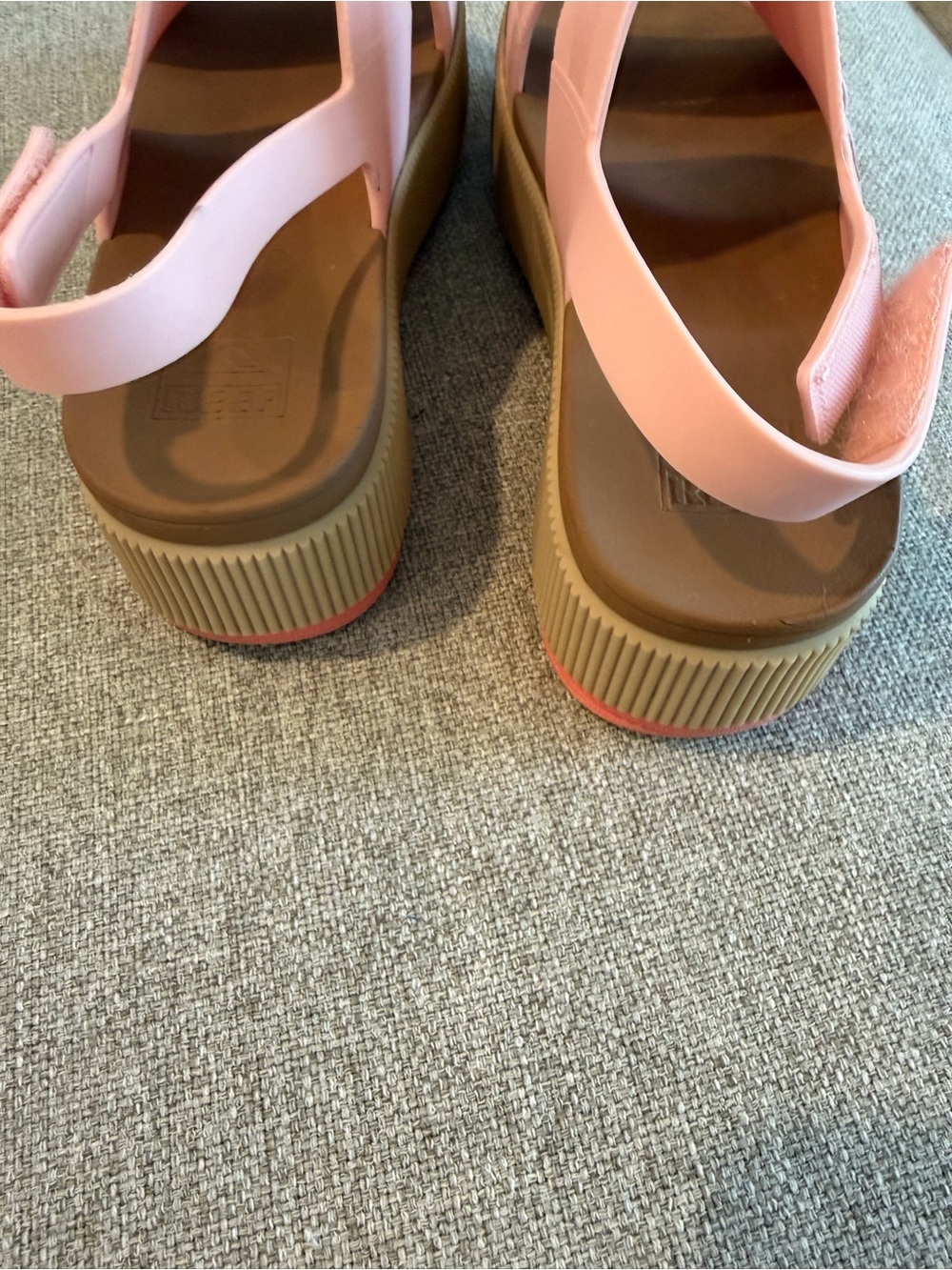 Reef Water Vista Platform Pink/Coral and Tan Platform Sandals read details - Picture 6 of 11